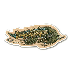 Lakes Rivers Streams Brown Trout Streamer Decal in One Color